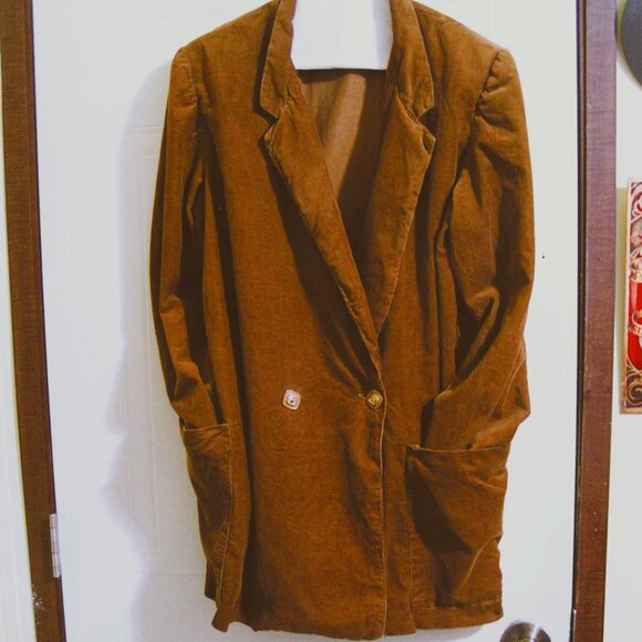 GOLDEN BROWN CORDUROY BLAZER M/L - Picture 1 of 3